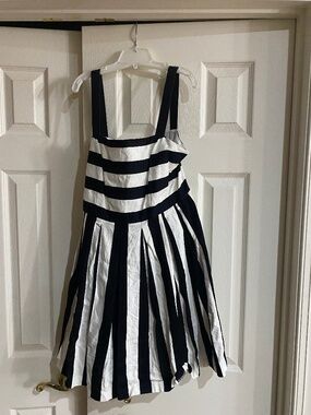 Loft black and white party dress